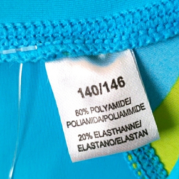 Boy's Surf Shorty Wetsuit Turquiose/Green w/Fish Size 10 - Picture 3 of 7